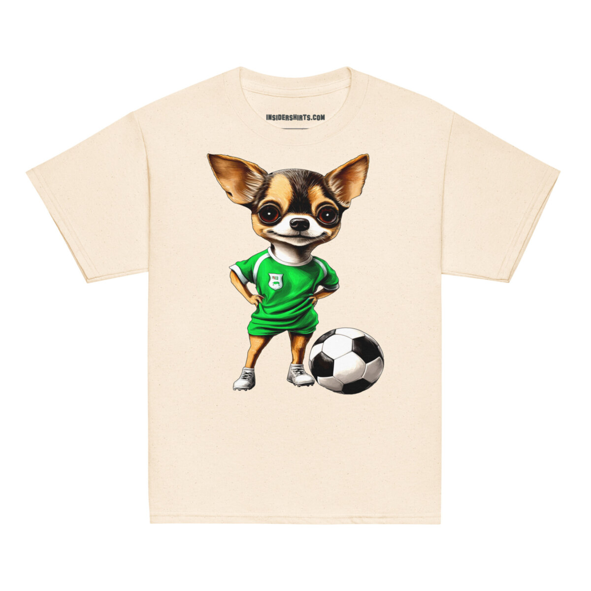 Fussballer Chihuahua Kinder T Shirt Natuerlich