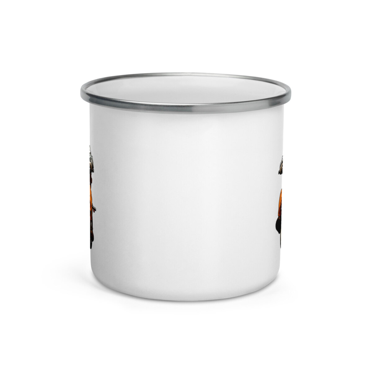 Motorrad Donkey Camping Tasse Emaille