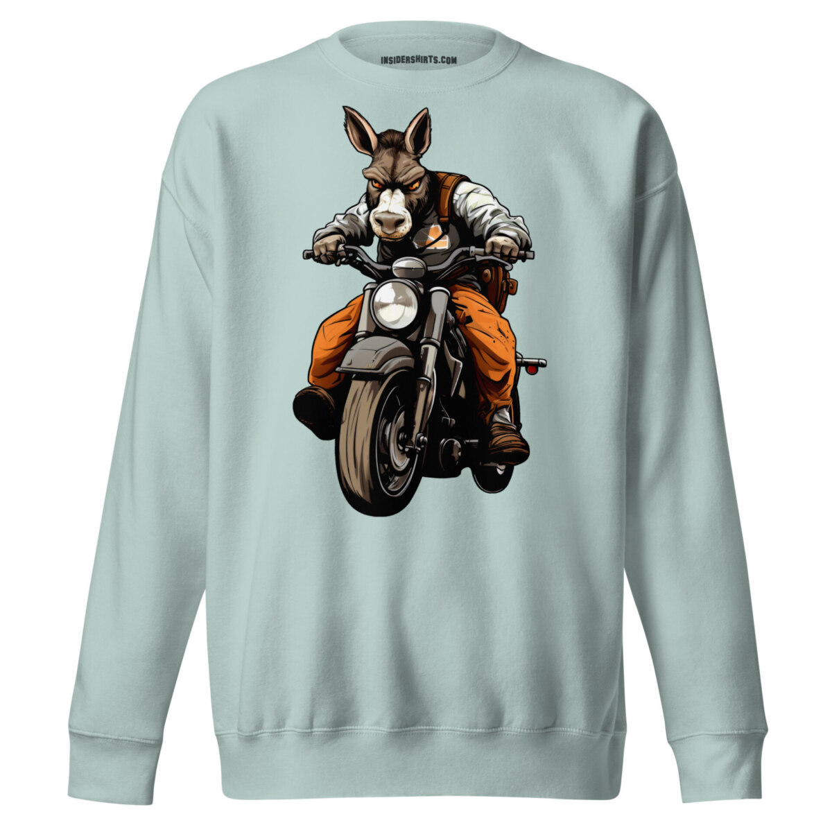 Motorrad Donkey Maenner Pullover Agave