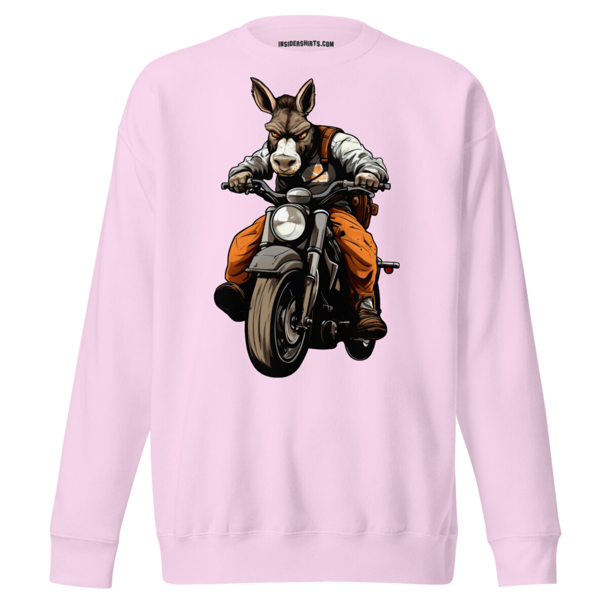 Motorrad Donkey Maenner Pullover Lavendel