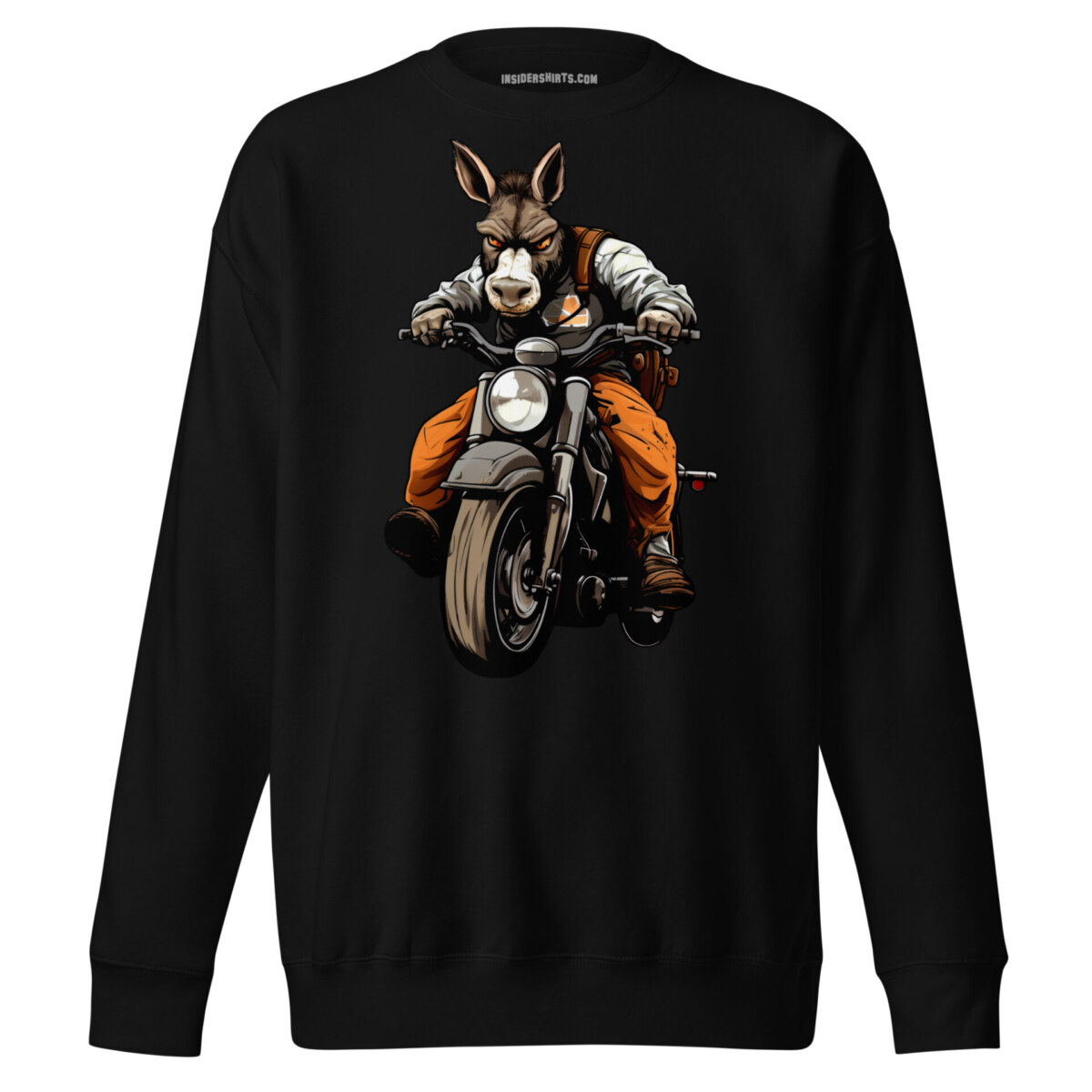 Motorrad Donkey Maenner Pullover Schwarz