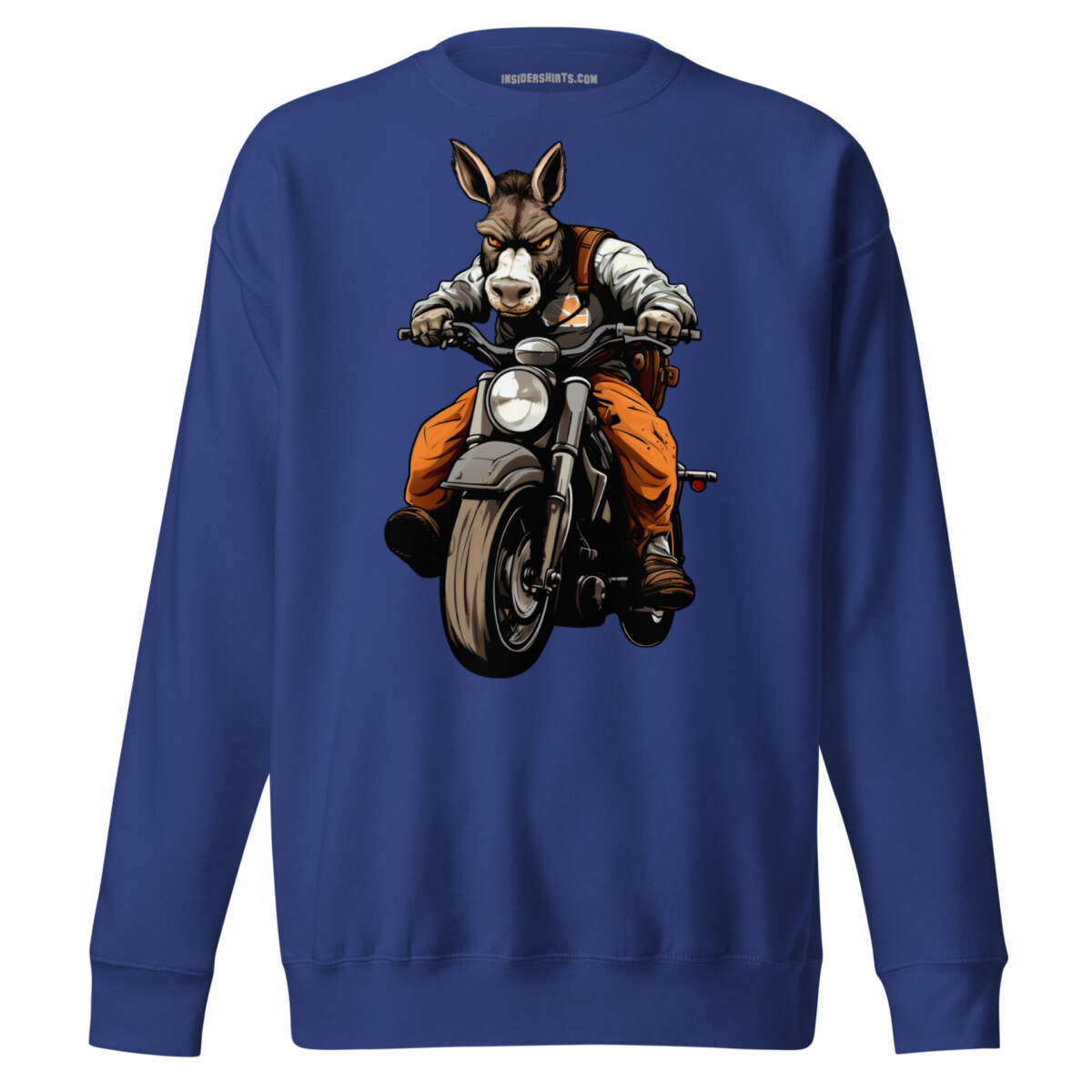 Motorrad Donkey Maenner Pullover Team Royal