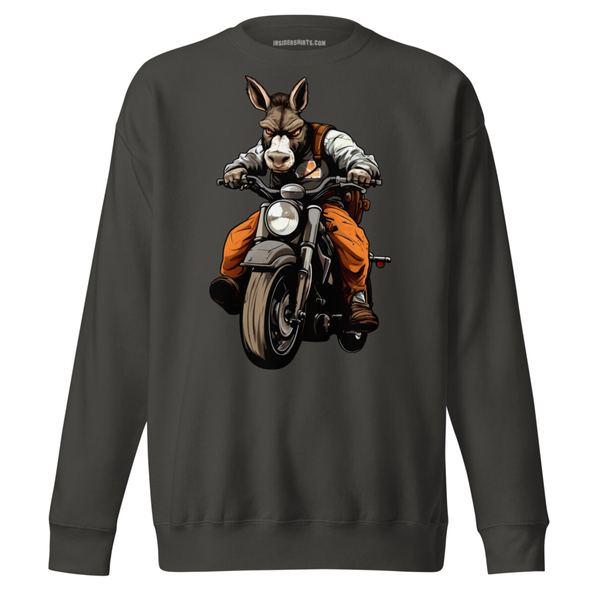 Motorrad Donkey Maenner Pullover Vintage Schwarz