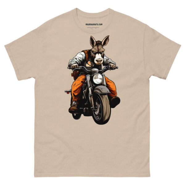 Motorrad Esel Maenner T Shirt Sand