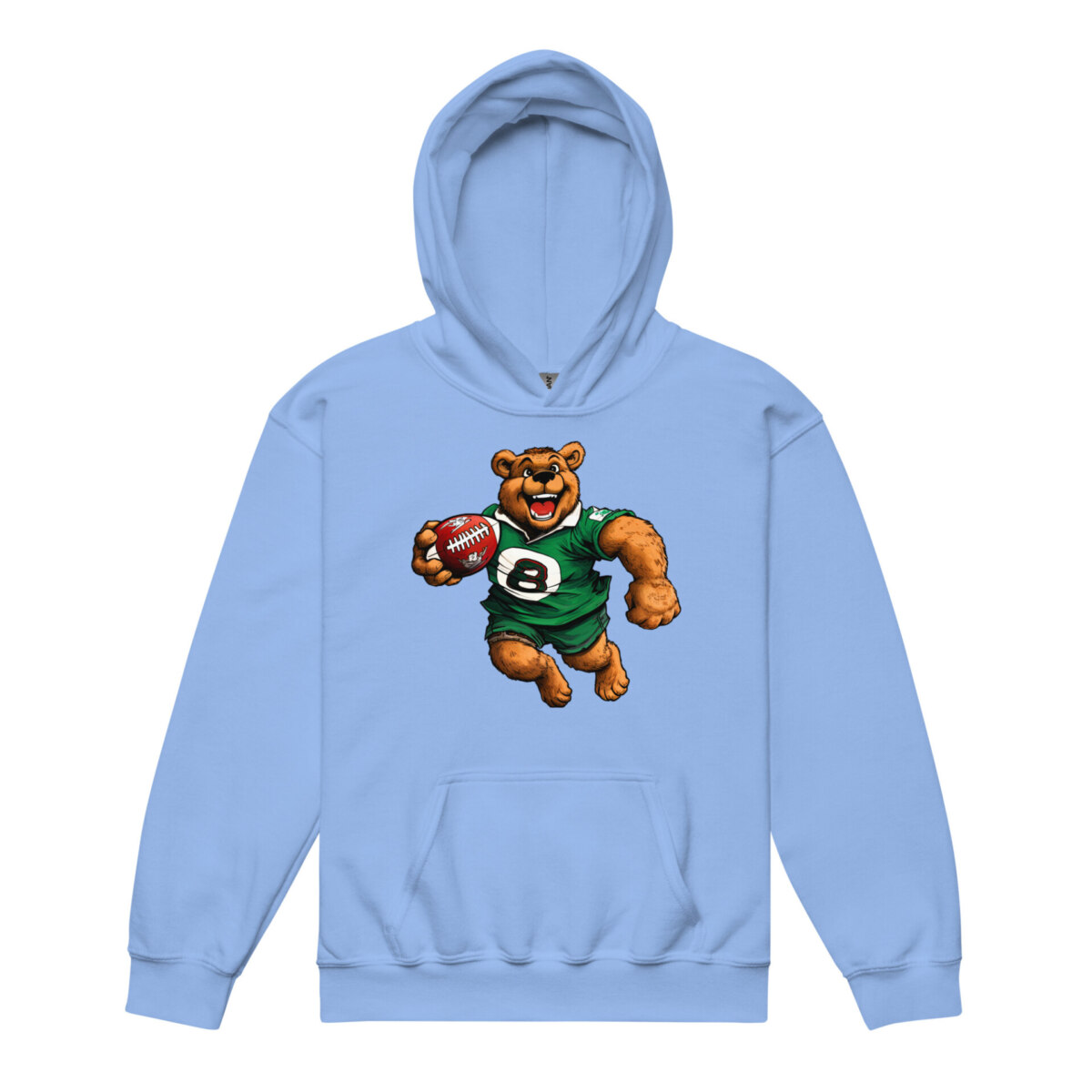 Rugby Baeren Kinder Kapuzenpulli Carolina Blau