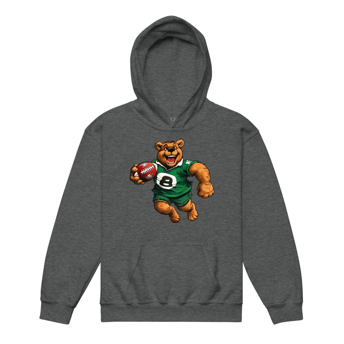Rugby Baeren Kinder Kapuzenpulli Dunkles Heather