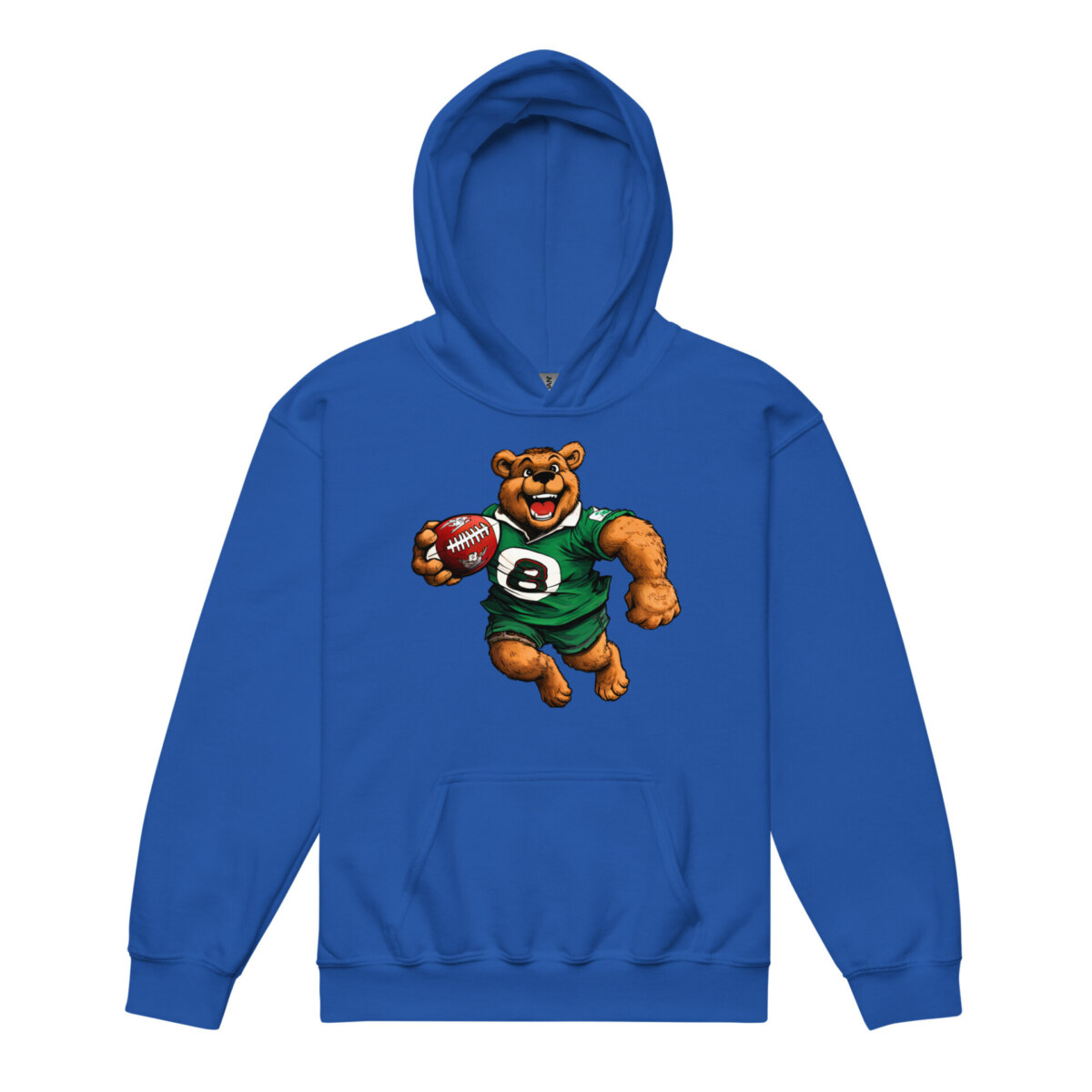 Rugby Baeren Kinder Kapuzenpulli Royal