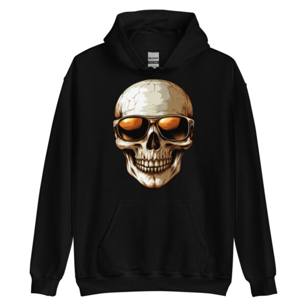 Skull Sunset Maenner Kapuzenpulli Schwarz