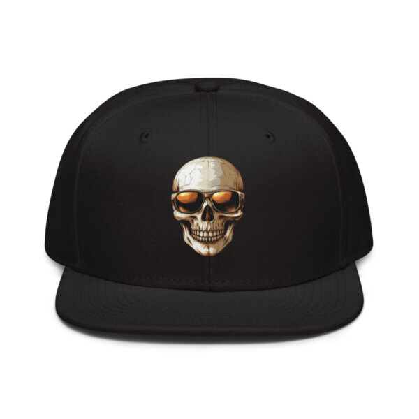 Skull Sunset Snapback Cap Schwarz
