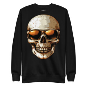 Sunset Skull Frauen Pullover Schwarz