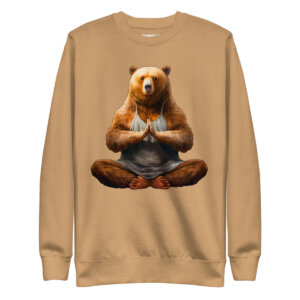 Yoga Baeren Frauen Pullover Khaki