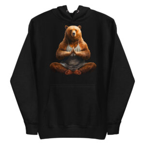 Zen Grizzly Frauen Kapuzenpulli Schwarz