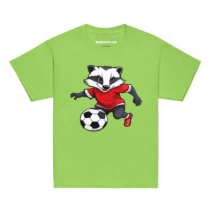 Dachs Fussballer Kinder T Shirt Limette