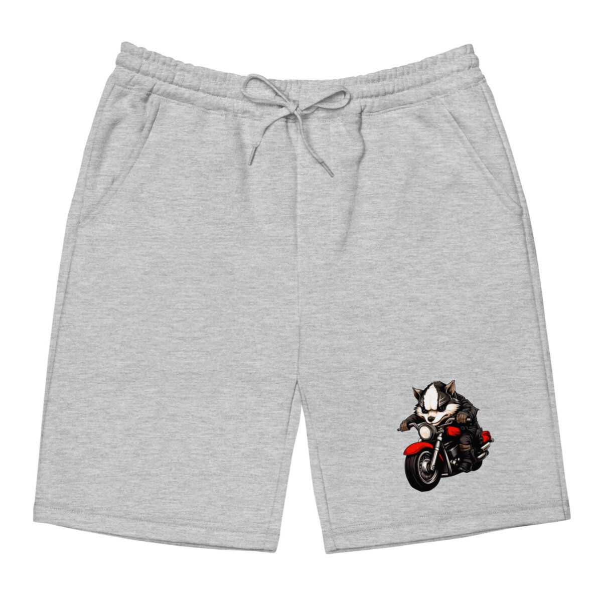 Motorrad Dachs Fleece Shorts Heather Grau