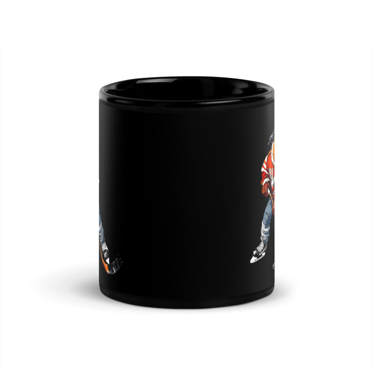 Eishockey Pferd Tasse Schwarz