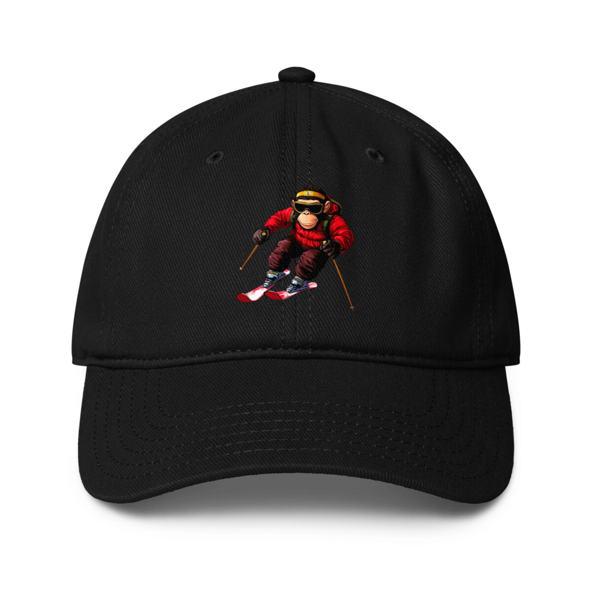 Ski Chimp Baseball Cap Schwarz