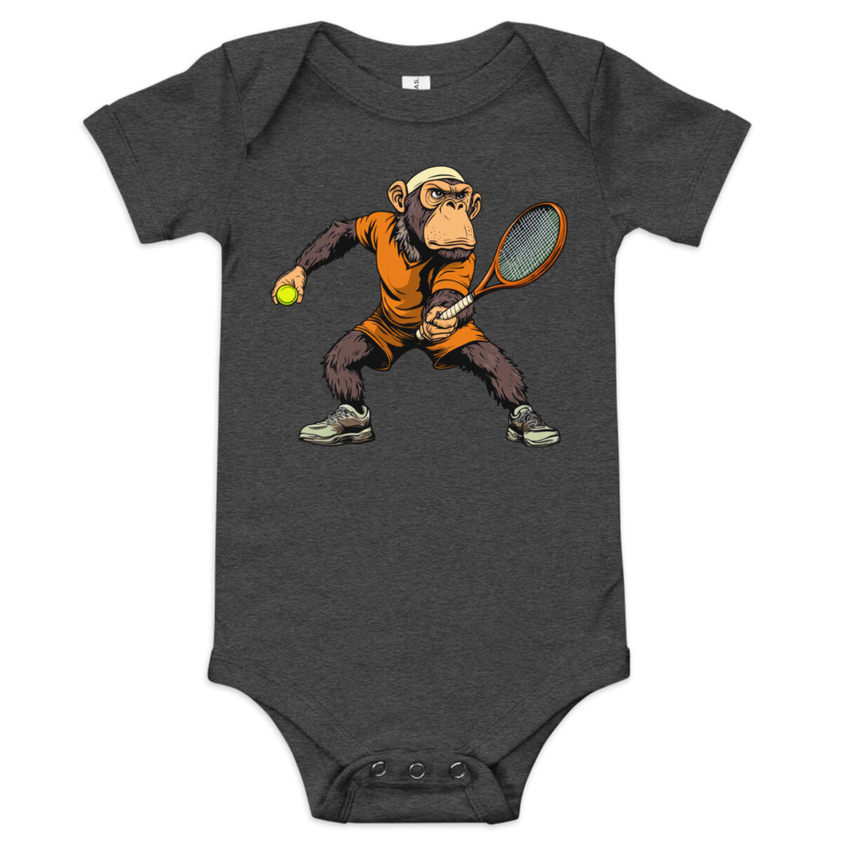 Smash Monkey Babybody Dunkelgrau Heather