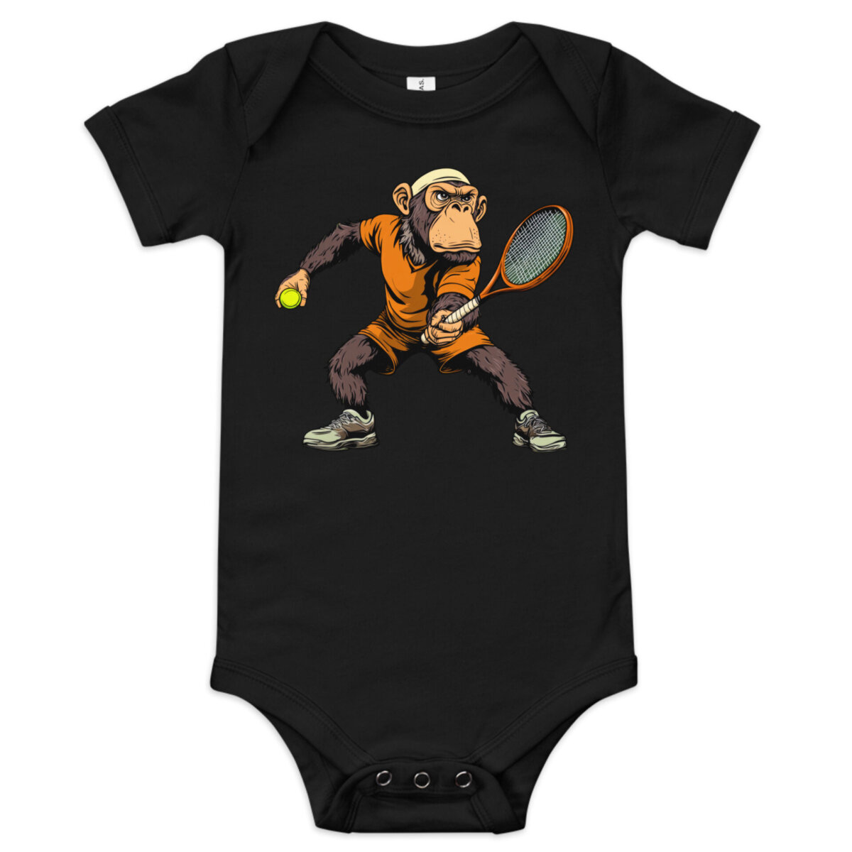 Smash Monkey Babybody Schwarz