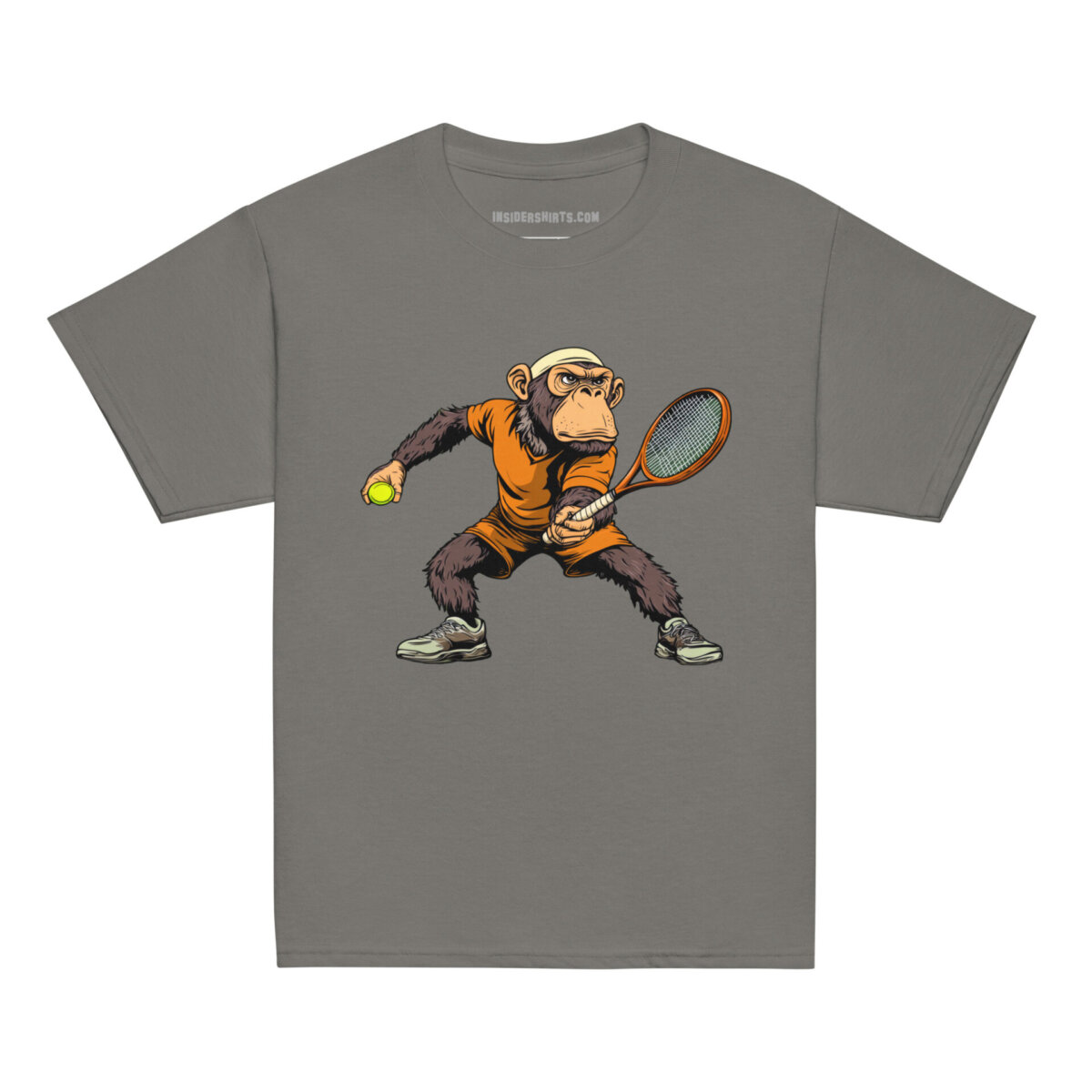 Smash Monkey Kinder T Shirt Holzkohle