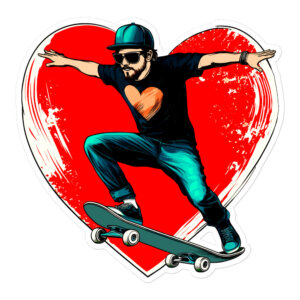 Skate Heart Aufkleber