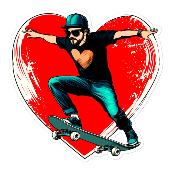 Skate Heart Aufkleber