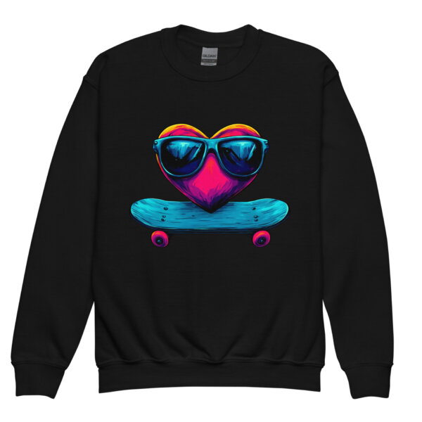 Skate Love Kinder Pullover Schwarz
