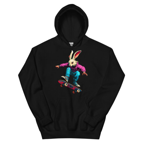Kickflip Bunny Maenner Kapuzenpulli Schwarz