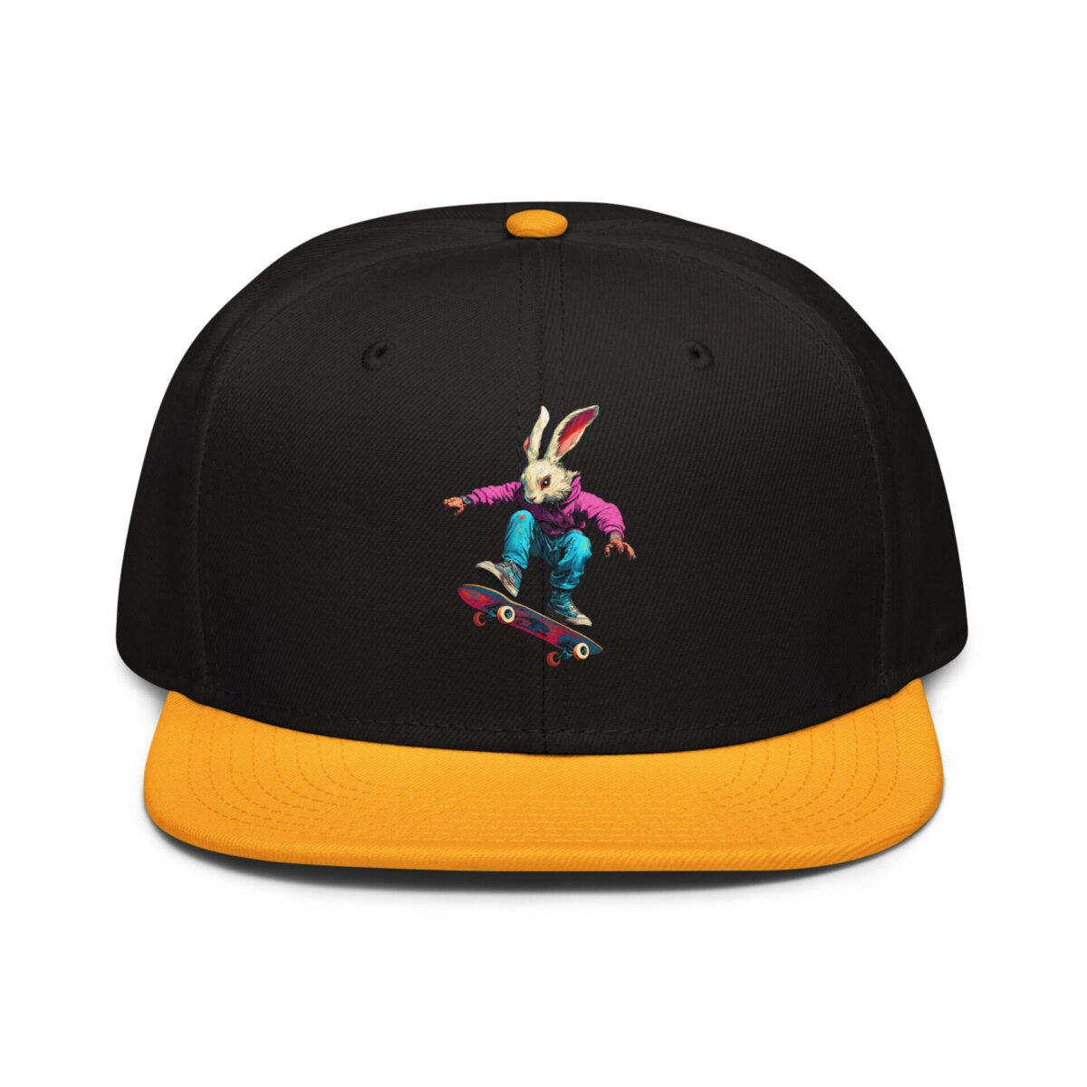 Kickflip Bunny Snapback Cap Gold Schwarz Schwarz
