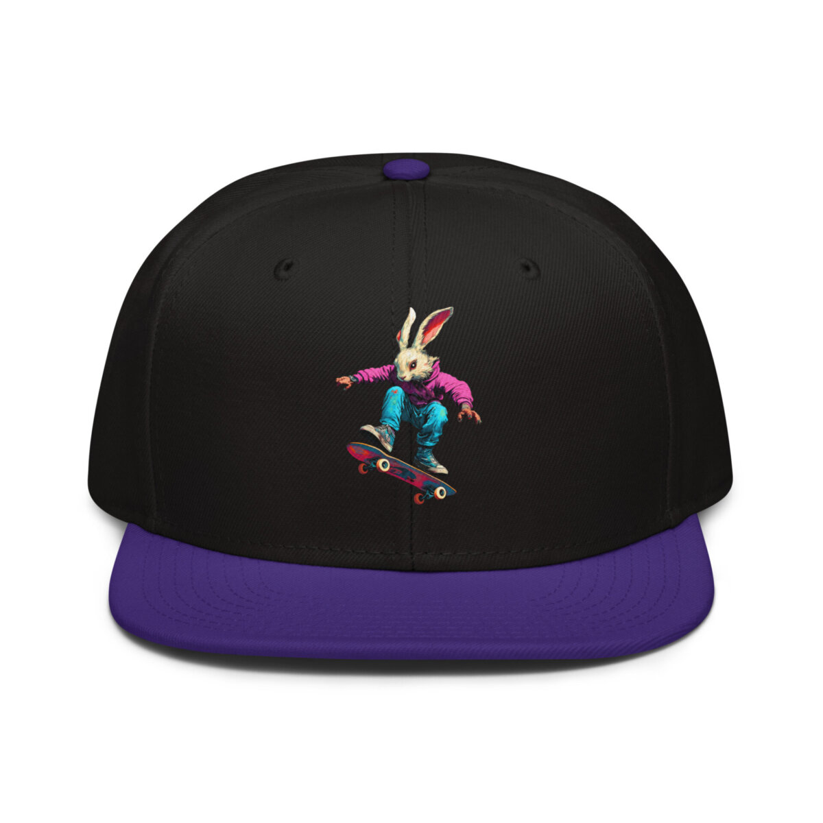 Kickflip Bunny Snapback Cap Lila Schwarz Schwarz