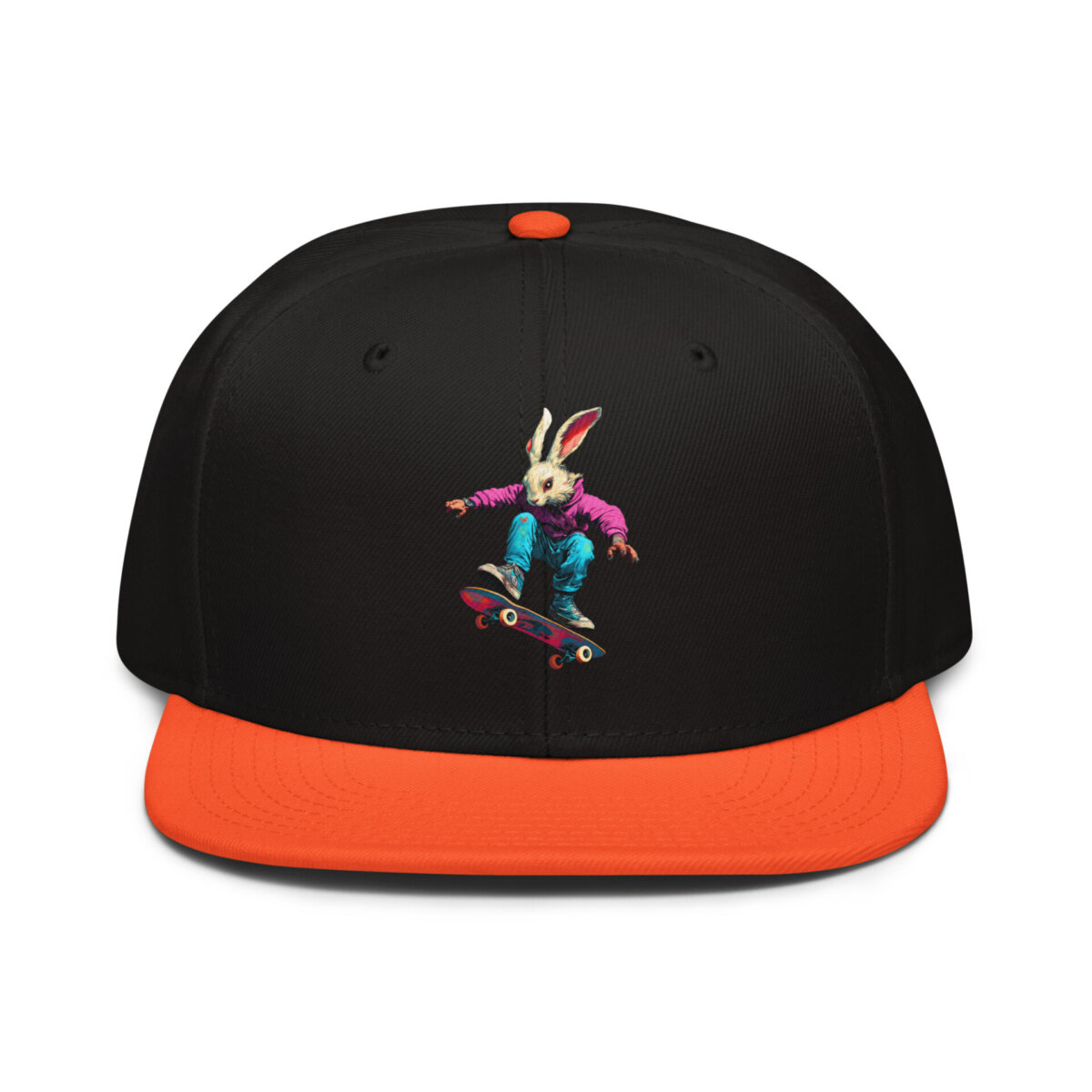 Kickflip Bunny Snapback Cap Orange Schwarz Schwarz