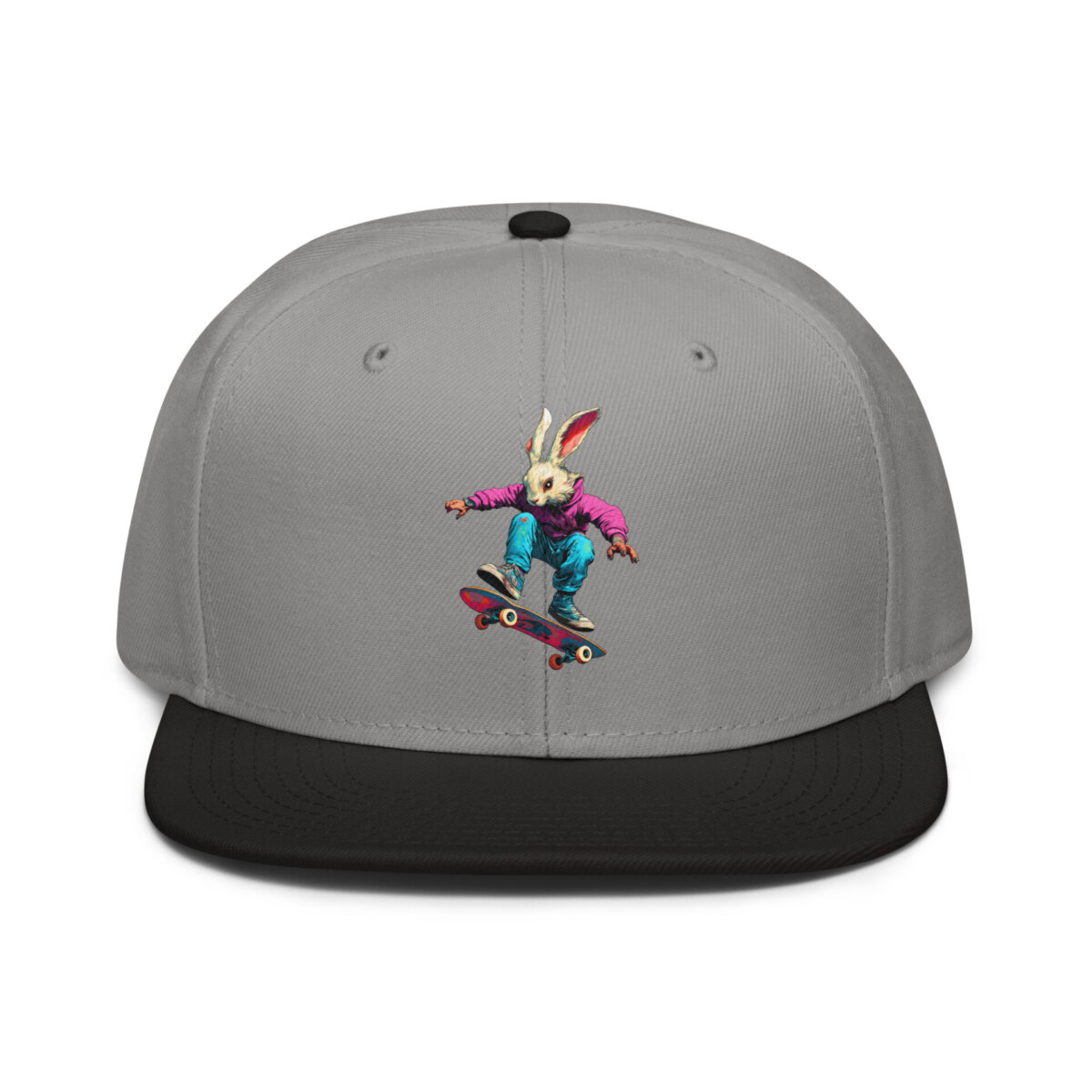 Kickflip Bunny Snapback Cap Schwarz Grau Grau