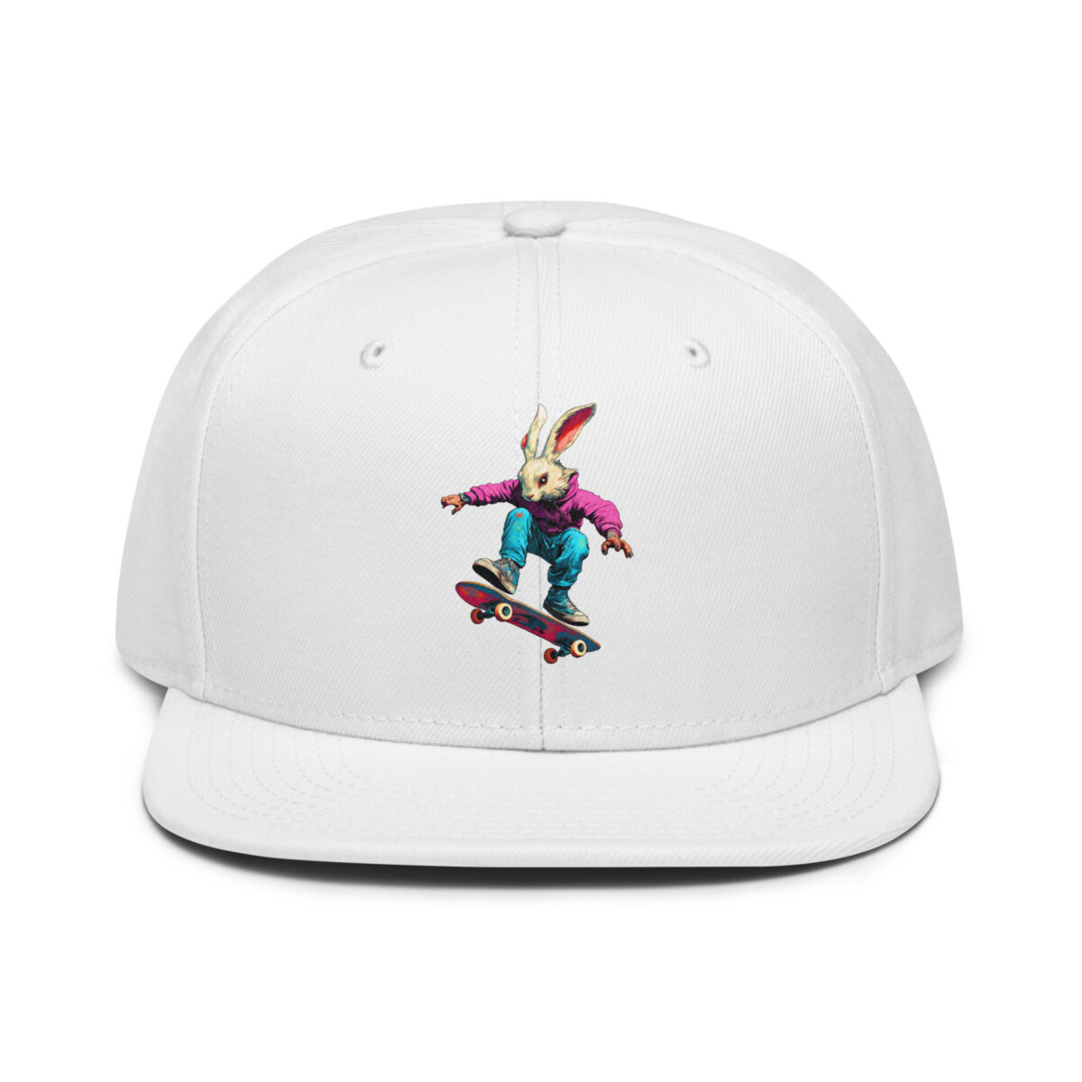 Kickflip Bunny Snapback Cap Weiss