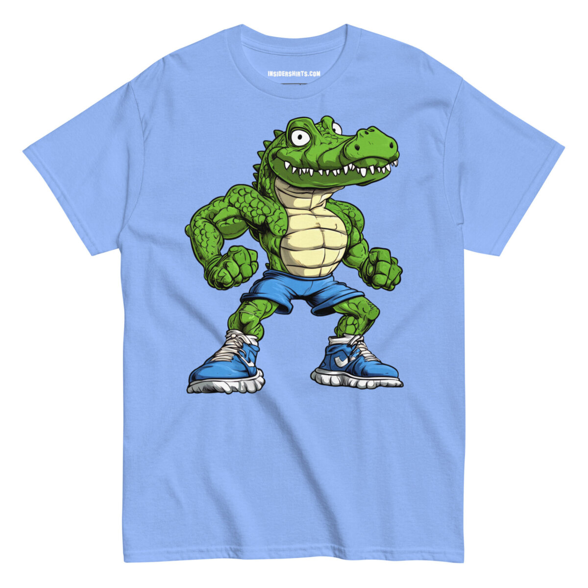 Krokodil Gym Maenner T Shirt Carolina Blau