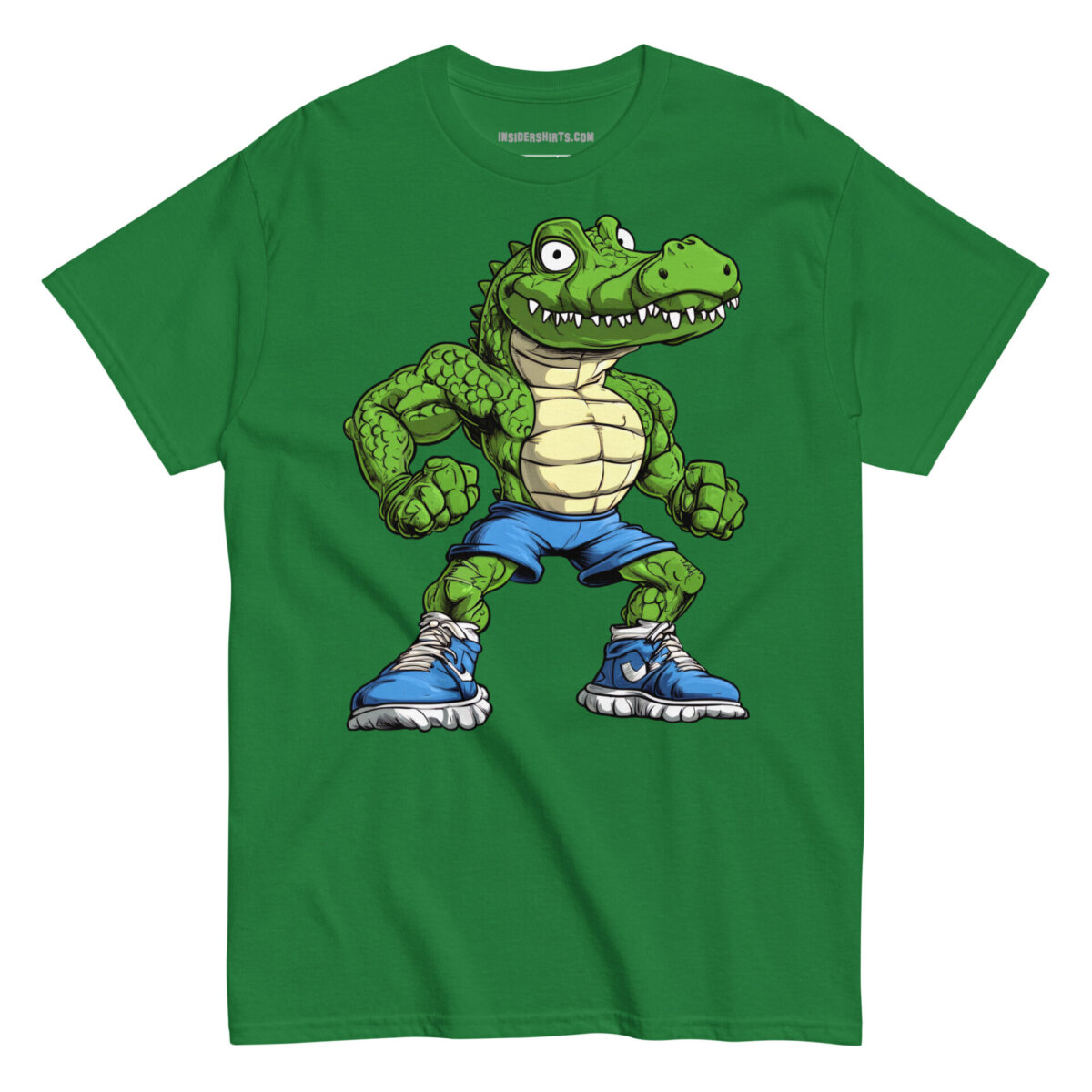 Krokodil Gym Maenner T Shirt Turf Green