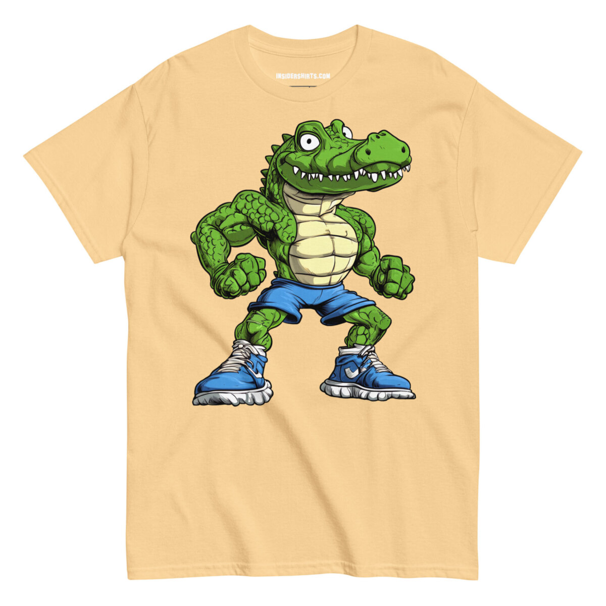 Krokodil Gym Maenner T Shirt Yellow Haze
