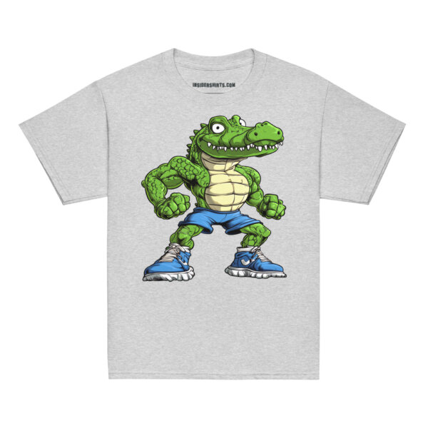 Strong Crocodile Kinder T Shirt Sportgrau