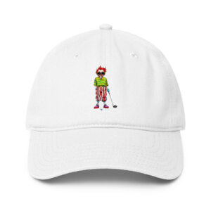 Clown Golf Baseball Cap Weiss