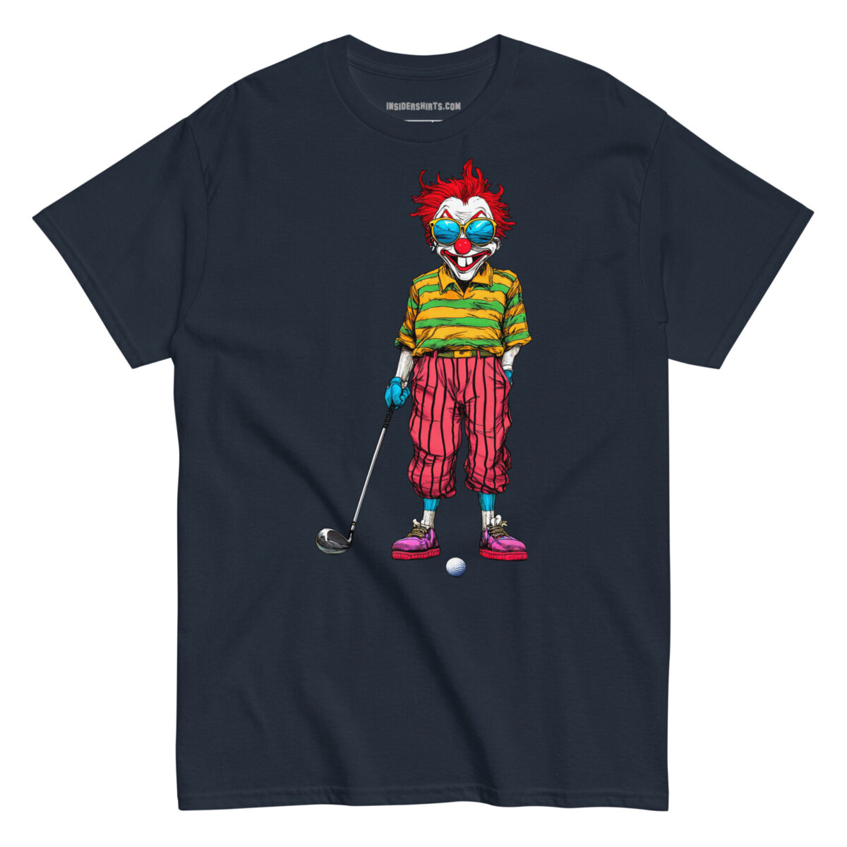 Clowns Golf Maenner T Shirt Navy