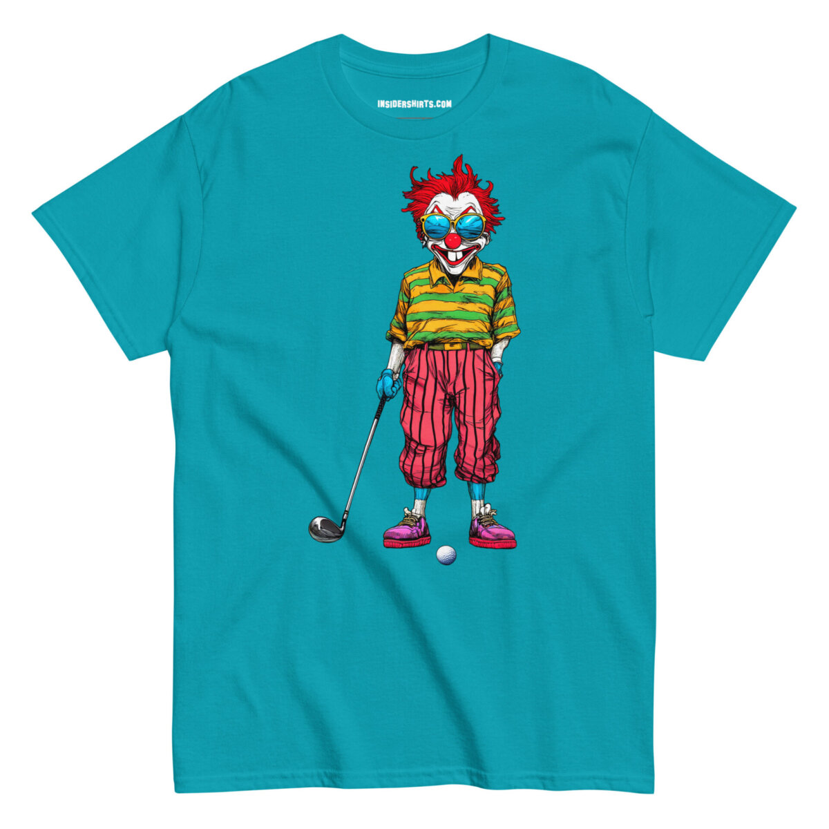 Clowns Golf Maenner T Shirt Tropical Blue