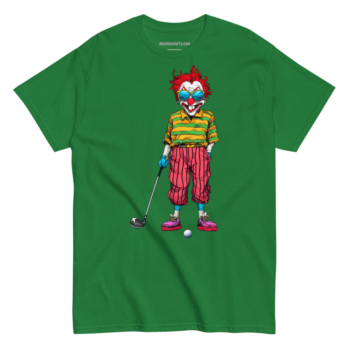 Clowns Golf Maenner T Shirt Turf Green