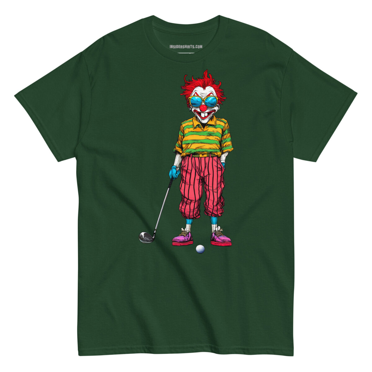 Clowns Golf Maenner T Shirt Waldgruen