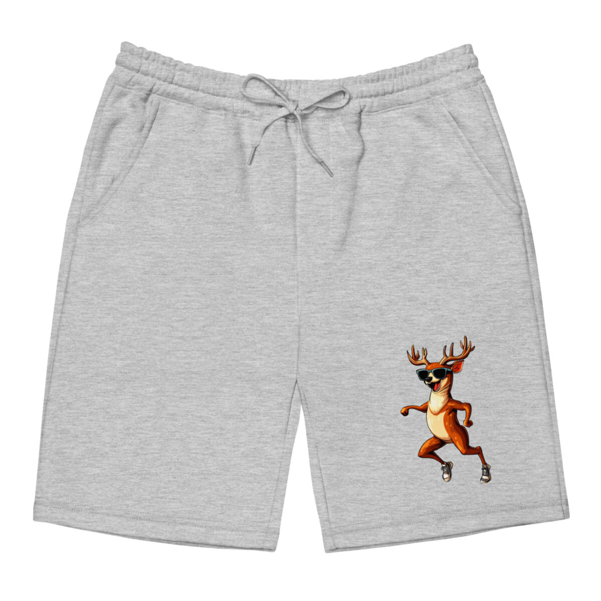 Deer Jogger Fleece Shorts Heather Grau