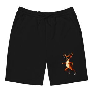 Deer Jogger Fleece Shorts Schwarz