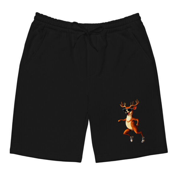 Deer Jogger Fleece Shorts Schwarz