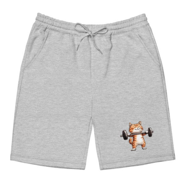 Fitness Katze Fleece Shorts Heather Grau