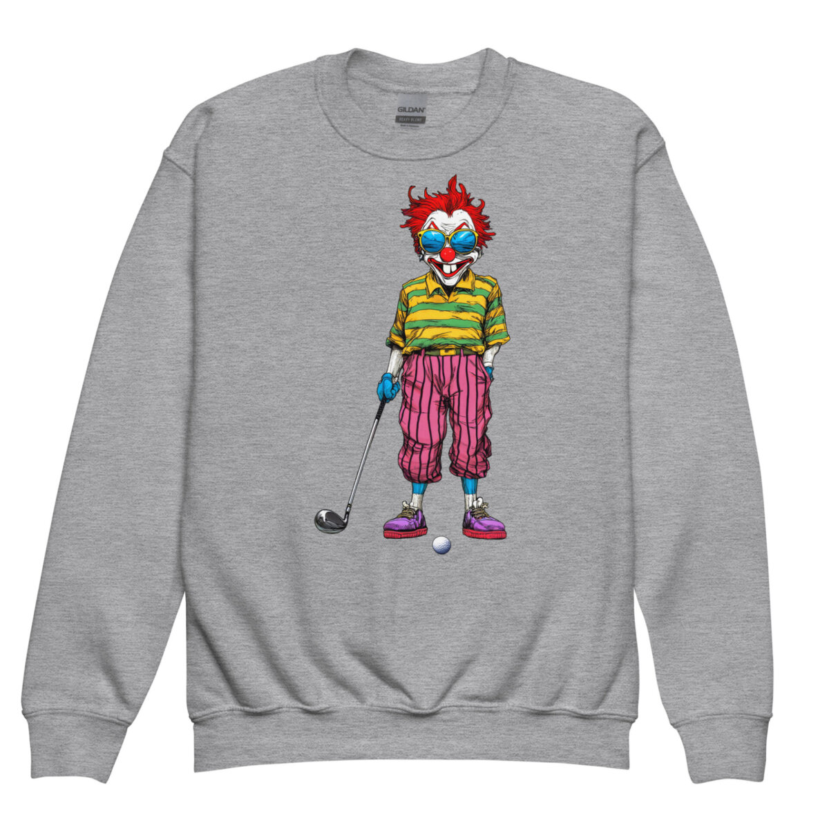 Golf Clowns Kinder Pullover Sportgrau