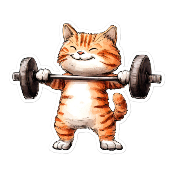 Katzen Fitness Aufkleber