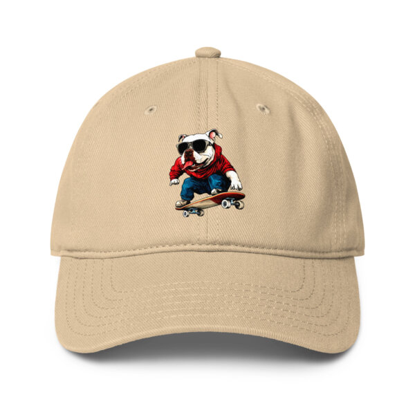 Skateboard Hund Baseball Cap Khaki