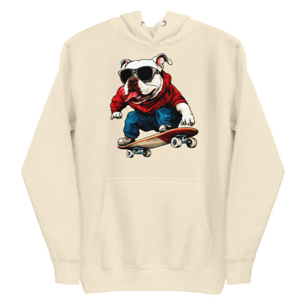 Skateboard Hund Frauen Kapuzenpulli Bone