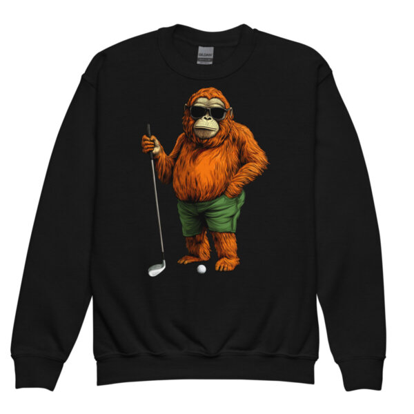 Affen Golf Kinder Pullover Schwarz